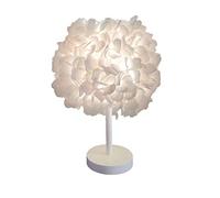 Lampada da comodino a fiori in seta bianca Paralume da comodino Paralume in piuma Lampada da tavolo Paralume per soggiorno Camera da letto Decorazione domestica