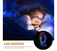 Lampada da comodino a forma di delfino che tocca la luce notturna con effetto 3D