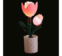 Lampada da comodino a LED design rosa, funzionamento a batteria, luce d'atmosfera calda, lampada decorativa da scrivania per camera da , soggiorno, cameretta dei bambini, regalo per donne, ragazz