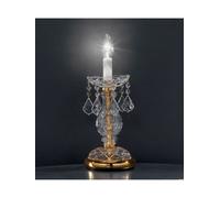 LAMPADA DA COMODINO ABAT JOUR IN CRISTALLO CLASSICO ORO LEO-PARIGI-LT