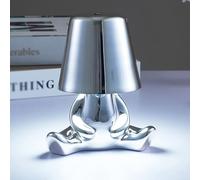 Lampada da comodino con controllo touch, luce notturna dimmerabile a 3 vie, design scultura pensatore per decorazione casa ufficio e regalo