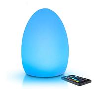 Lampada da comodino con telecomando, ricaricabile, per camera da letto, ristorante, bar , PE, 16 Color Sections, EGG SHAPED