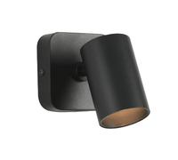 Lampada da Comodino da Lettura Minimalista, Mini Applique in Metallo con Finitura Nera, Applique da Parete Regolabile con Rotazione a 350°, Moderna Lampada da Parete a LED per Camera da Letto, so