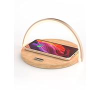 Lampada da Comodino Dimmerabile, COLSUR Lampada da Scrivania Tavolo LED con Ricarica Wireless 15W Qi-Enabled, Porta Cellulare, Lampada da Toccare con 3 Livelli
