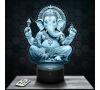 Lampada da comodino Ganesh Dio decorazione collezione Induismo Dio Religione Idea regalo uomo donna oggetto Ganesh Dio luce notturna adulta decorazione camera da letto. Idee regalo natale uomo donna