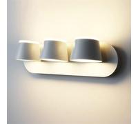 Lampada da Comodino Girevole A 360 Gradi con Guscio d'Argento, 220 V, per Camera da Letto, Soggiorno, Corridoio Dell'hotel, Faretto da Superficie, 3b-30w, White Light (6000k)