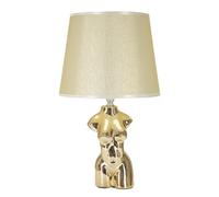 Lampada da Comodino Glam Woman 25x42,5x25 cm in Ceramica Oro