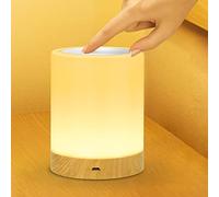 Lampada da Comodino Led - Luce Notturna Bambini USB Ricaricabile, Lampada Notturna con 13 Colori, Luminosità Regolabile 3 Modi d’Illuminazione, Controllo Touch e Telecomando per Camera, Soggiorno