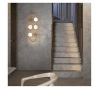 Lampada da Comodino LED Nera con Paralume in Vetro A Forma di Sfera per Corridoio Scala Hotel Moderna Applique da Parete Lampada da Parete per Cucina Corridoio Veranda Illuminazione Lampada a Muro