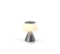 Lampada da comodino Lexon LUMA S touch, luce notturna wireless con dimmer e sincronizzazione multi-lampada, 9 colori LED, ricaricabile, alluminio - grigio metallizzato