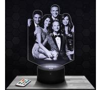 Lampada da comodino, Luce notturna tattile How I met Your Mother Lampada illusione 3D LED, idea regalo di Natale per ragazzi e ragazze Lampada da notte per bambini o adulti