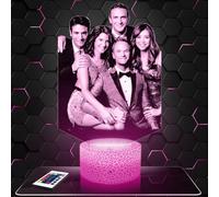 Lampada da comodino, Luce notturna tattile How I met Your Mother Lampada illusione 3D LED, idea regalo di Natale per ragazzi e ragazze Lampada da notte per bambini o adulti