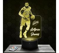 Lampada da comodino, Luce notturna tattile L.James pallacanestro Lampada illusione 3D LED, idea regalo di Natale per ragazzi e ragazze Lampada da notte per bambini o adulti TOP