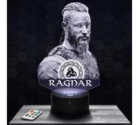 Lampada da comodino, Luce notturna tattile Ragnar LothBrok Lampada illusione 3D LED, idea regalo di Natale per ragazzi e ragazze Lampada da notte per bambini o adulti TOP