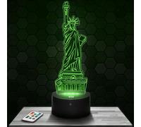 Lampada da comodino, Luce notturna tattile Statua della Libertà Lampada illusione 3D LED, idea regalo di Natale per ragazzi e ragazze Lampada da notte per bambini o adulti TOP