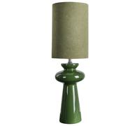Lampada da comodino moderna con paralume in tessuto finto scamosciato di forma i