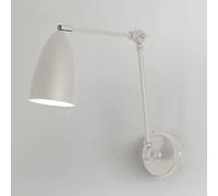 Lampada da Comodino Parete Braccio Oscillante Regolabile Doppio Lungo Testa Singola in Metallo Teles Studio Lettura Applique E27 Illuminazione Colore Nichel/Colore Nichel