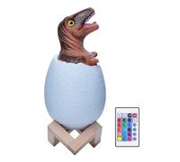 Lampada da Comodino un LED con Sensore di Stampa Stampato nel 3D Lampada da Comodino un 16 Colori con Uovo di Dinosauro Lampada da Tavolo Ricaricabile