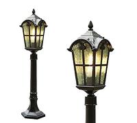 Lampada da Comodino Villa Palo Alto Paesaggio Giardino Comunità Terraferma Lampione Stile retrò Tradizionale Lampada da Terra Impermeabile per Esterni Lanterna a Colonna