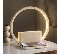 LAMPADA DA COMODINO WAKE UP LIGHT 10W RICARICA WIRELESS SVEGLIA LUMINOSA LED