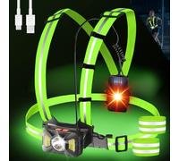 Lampada Da Corsa, Torcia Frontale Torace, Luce Corsa Ricaricabile USB, LED Lampada Notturna, 3 Modalità Lampada Corsa, Luce Da Corsa, Impermeabile Carica Lampada Corsa per Jogging, Campeggio, Corsa