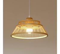 Lampada da Cucina Fatta a Mano, Ciondolo in Legno Cinese, Lampada a Sospensione di Vimini, Altezza Regolabile i lampadari di Tessitura di Rattan per camere da Letto per camere da Letto