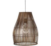 Lampada da Cucina Lampadario a sospensione con cesto intrecciato a mano, paralume in rattan marrone rustico retrò, compatibile con isola della cucina, portico della sala da pranzo e ristorante