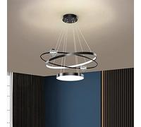 Lampada da Cucina Living Room Kitchen LED Pendant Light, 3 Rings Collection Brass Paint, Crystal Glass Ball,Adjustable Hanging Light Chandelier