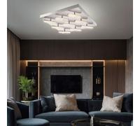 Lampada da Cucina Luci Soggiorno Soffitto LED Argento 9-Flammig Punti Regolabile