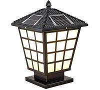 Lampada da Cucina Pali di illuminazione solare Compatible with esterni Montare Dusk Till Dawn Lampada a LED Lampada da esterno Pilastro superiore Lanterna impermeabile Luci di copertura Compatible wit