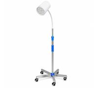 Lampada da Esame da Pavimento a 12 LED, Lampada da Ispezione Regolabile | Lampada da Terra a 12 LED, Luce Bianca Fredda 5500K, Altezza Regolabile, Collo di Cigno Flessibile e Base con Ruote