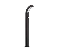 lampada da esterni 'Lennik' con sensore di movimento (Moderno) colore Nero, in Alluminio (1 luce, lampadina inclusa) di Lucande | Lampioncino, paletto luminoso, lampada da viale, lampioncino