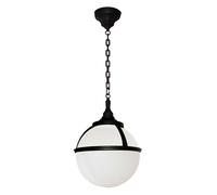 Lampada Da Esterno A Catena A Sospensione Forma Sferica 1 Fiamma Nera D 27 Cm [EEK: Non valutato]