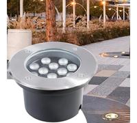 Lampada da Esterno a LED, 12W, faretto da Incasso interrato a LED - IP66 Impermeabile, Illuminazione da Incasso a Terra per Giardino, Cortile, vialetto, Sentiero e terrazza - Luci da Esterno