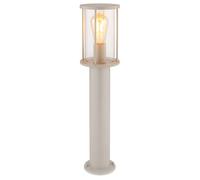 Lampada da esterno a LED per zoccolo, lampada da giardino, IP54, color sabbia, acciaio inossidabile, H 60 cm
