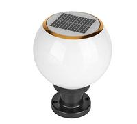 Lampada da Esterno a LED Vintage a Forma di Palla, a energia Solare, con palo da Giardino, Impermeabile IP55, Lanterna da Giardino, luci da Percorso, colonne in Mattoni, lampade, Illuminazione PE