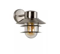 Lampada Da Esterno A Parete In Vetro Alluminio Cromato IP44 Giardino Casa E27