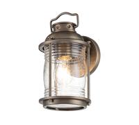 Lampada da esterno a parete lanterna lampada da parete ottone bronzo alluminio vetro trasparente E27 balcone cortile