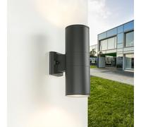 Lampada Da Esterno Applique Faretto Antracite Su Giù E27 IP44 Casa Facciata