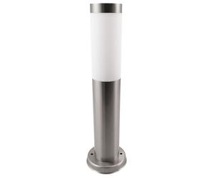 Lampada da esterno, argento, lampada da terra, segnapasso, resistente alle intemperie, lampada da terrazza, acciaio inossidabile, 1x E27, PxH 7,6x45cm