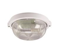Lampada Da Esterno Bianco E27 IP65 D: 18 Cm Rotonda Marittima Terrazza Soffitto