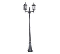 Lampada da esterno candelabro lampada da terra lampada da percorso nero argento H 228,5 cm giardino