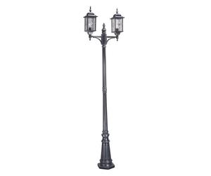 Lampada da esterno candelabro lampada da terra lampada da percorso nero argento H 228,5 cm giardino