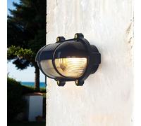 Lampada Da Esterno Casa Applique Blu In Ottone Marittimo Gabbia Paralume E27