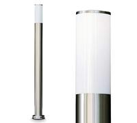 Lampada da esterno Caserta, lampada moderna con base in acciaio inox e dischi in plastica, luce di percorso 110 cm, lampada da giardino, E27, illuminazione da giardino IP44, senza lampadina/e