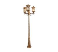 Lampada da Esterno Creativa A 3 Stigma con Palo Alto, Impermeabile, per Cortile Americano, Giardino, Comunità, Lanterna, Recinzione per Villa Europea, Casa, ILL(Bronzo-2,4 M)