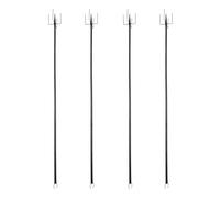 Lampada da esterno da giardino, 4 pezzi da 3 m, asta luminosa a forma di U, design a 5 fori, supporto per illuminazione per feste, Natale, matrimonio, campanelle a vento