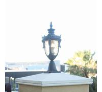 Lampada da esterno da giardino lampada da percorso luce a piedistallo lanterna classica in bronzo H54cm