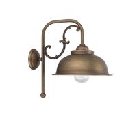 Lampada da esterno in ottone con parabola lavorazione a fusione arredo giardino