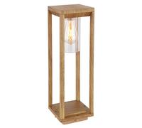 Lampada da esterno Lampada a zoccolo effetto legno Lampada da giardino Lampada da terra Lampada a stelo, alluminio pressofuso, LED 7W 806Lm bianco caldo, H 50 cm